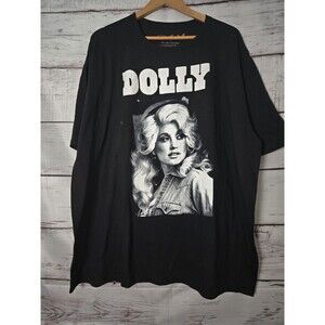 Dolly Parton Men's Graphic T-Shirt 3XL Black Unisex Band Music